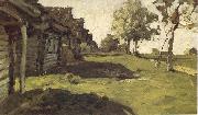 Levitan, Isaak Sunny day in the village Sweden oil painting artist